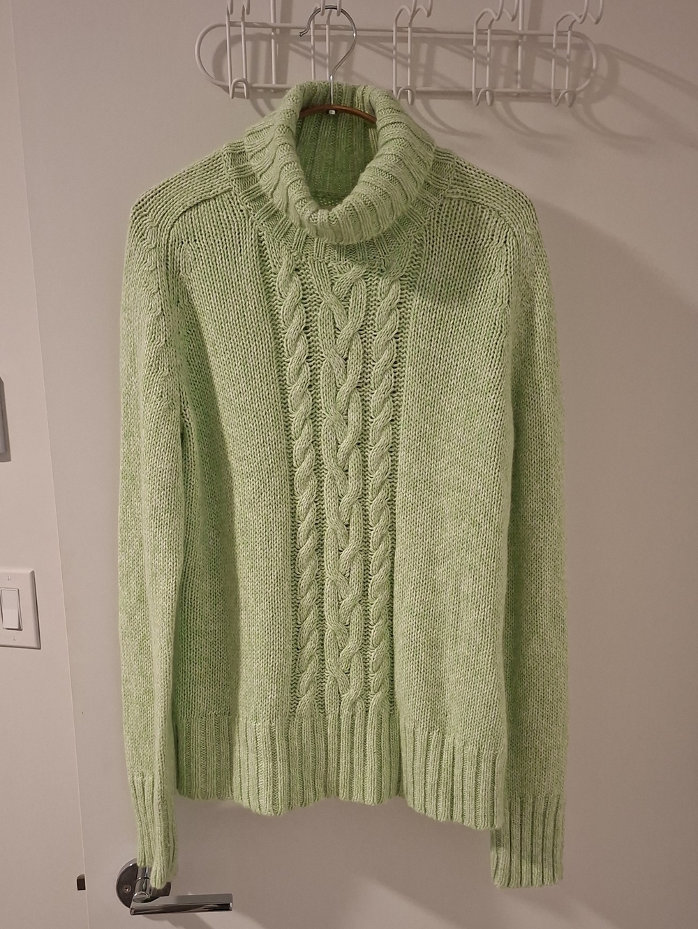 NWT Vintage Deadstock Cherokee Pistachio Green Fisherman Sweater (Size L)